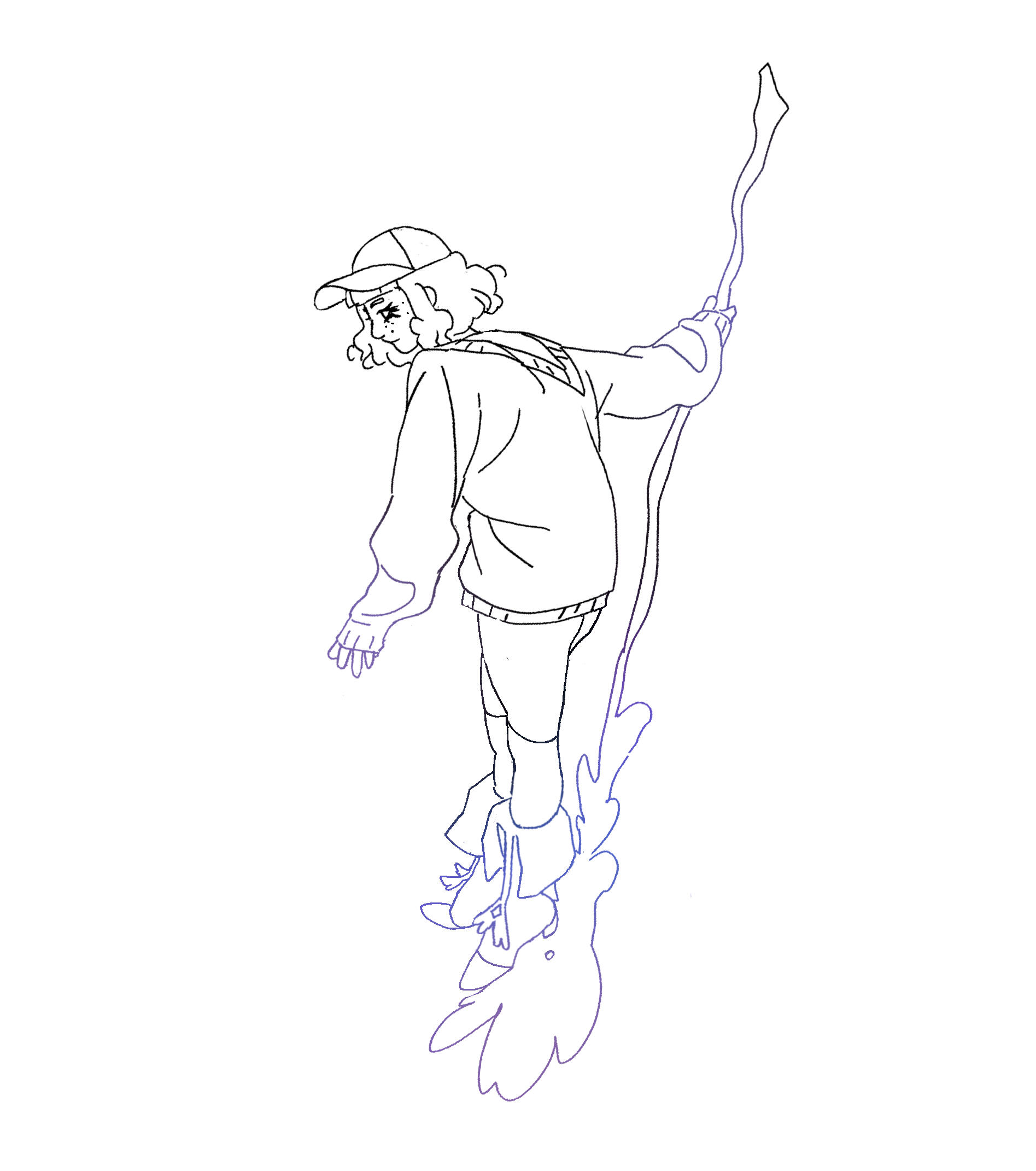 An illustration of Gillian from Graveyard Gillian